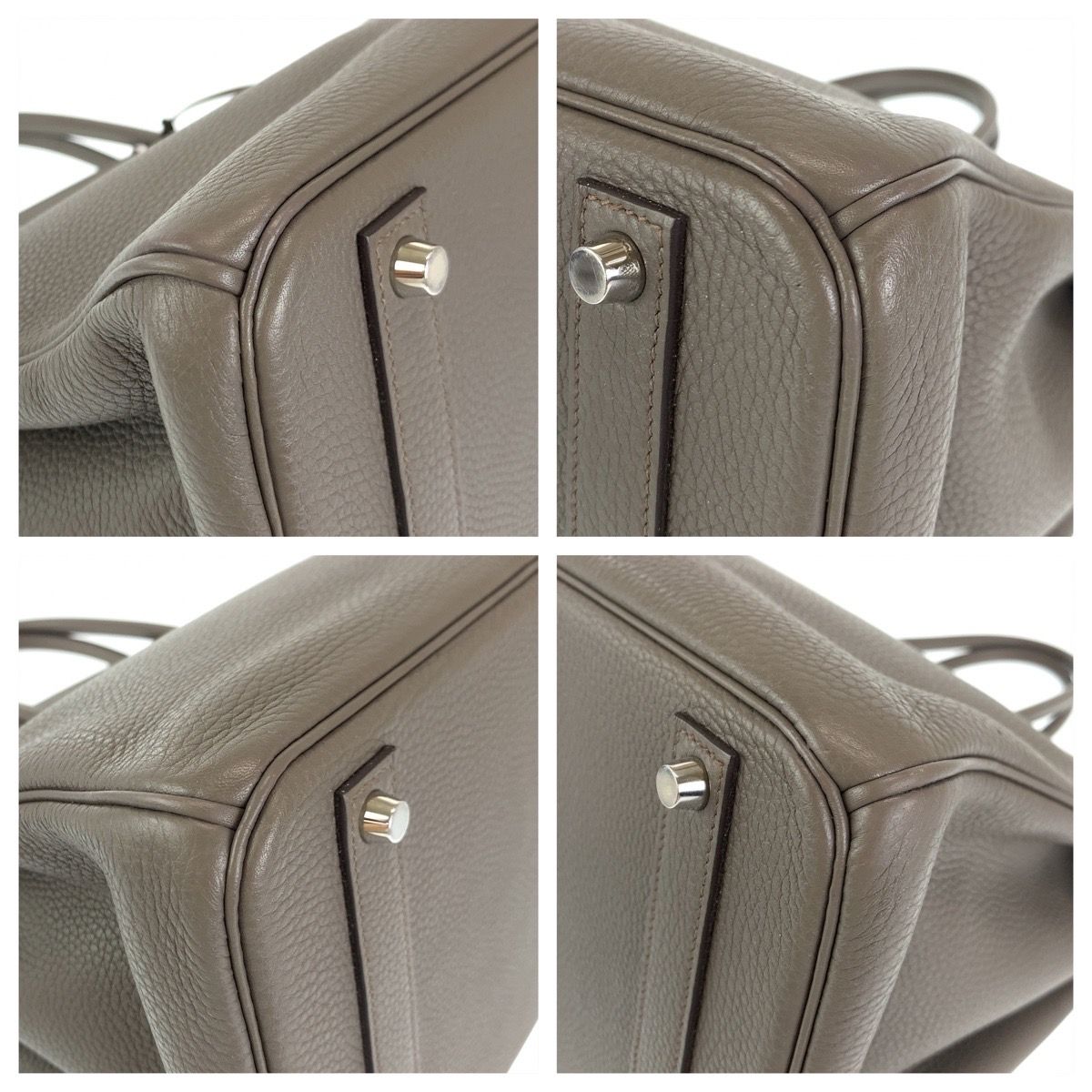 美品 HERMES エルメス バーキン40 グリエタン グレー シルバー金具