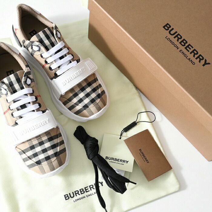 バーバリー レディース スニーカー NEW REGIS L CHK 8050509 BURBERRY: New Regis sneakers in fabric with jacquard Vintage