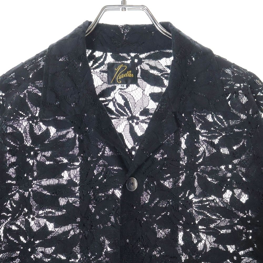 Needles (ニードルス) Cabana Shirt レース半袖シャツ ブラック