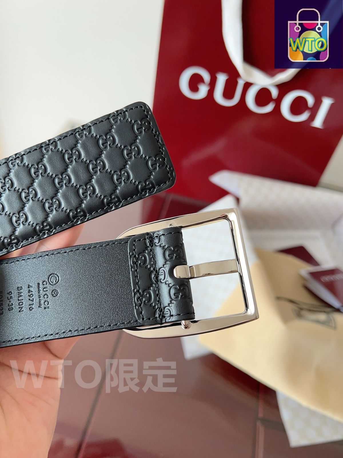 今日特価】Gucci NOIR FULL LEATHER ベルト-2 - メルカリ