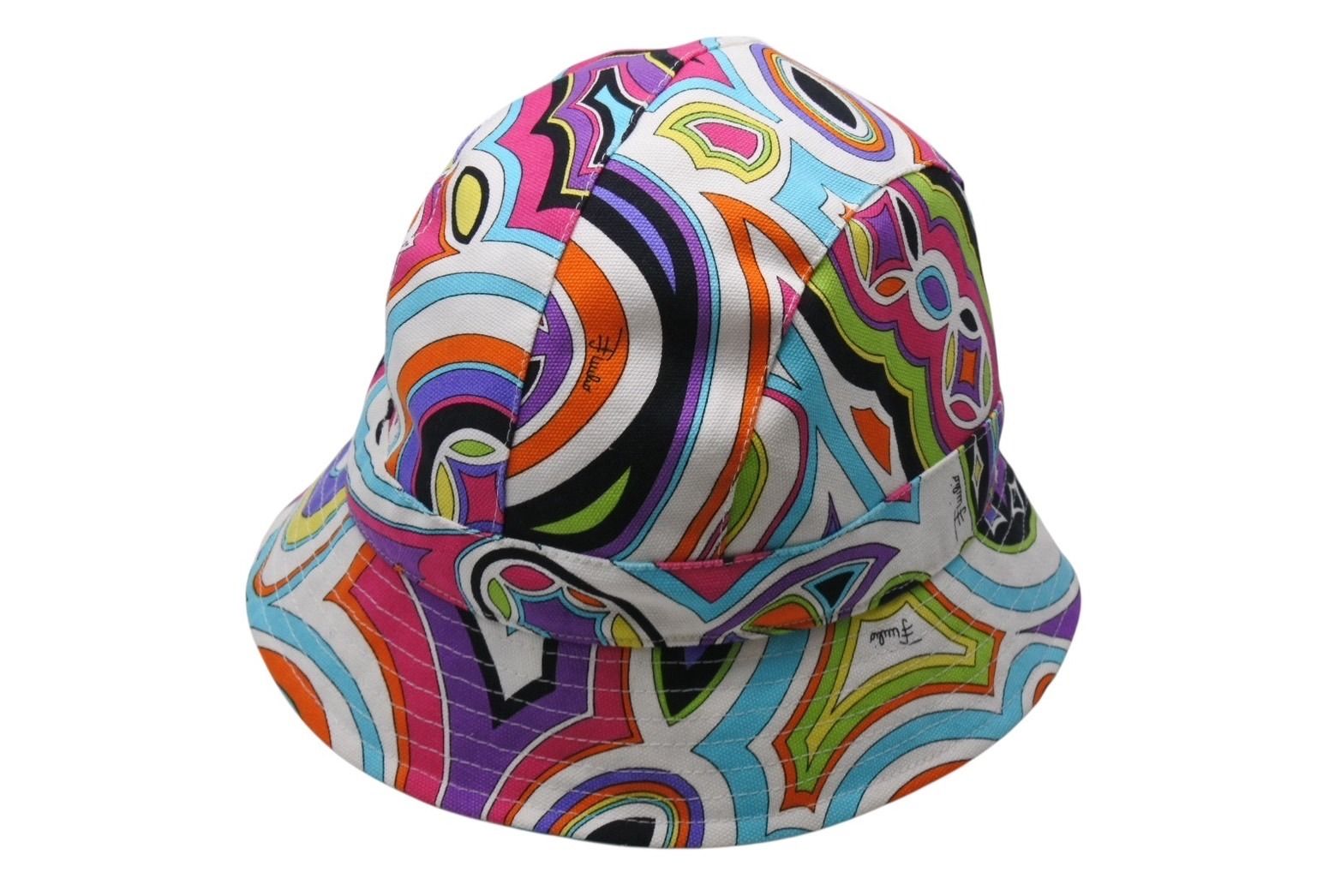 EMILIO PUCCI エミリオプッチ サマーバケットハット マルチ コットン 51GF03 4b00068