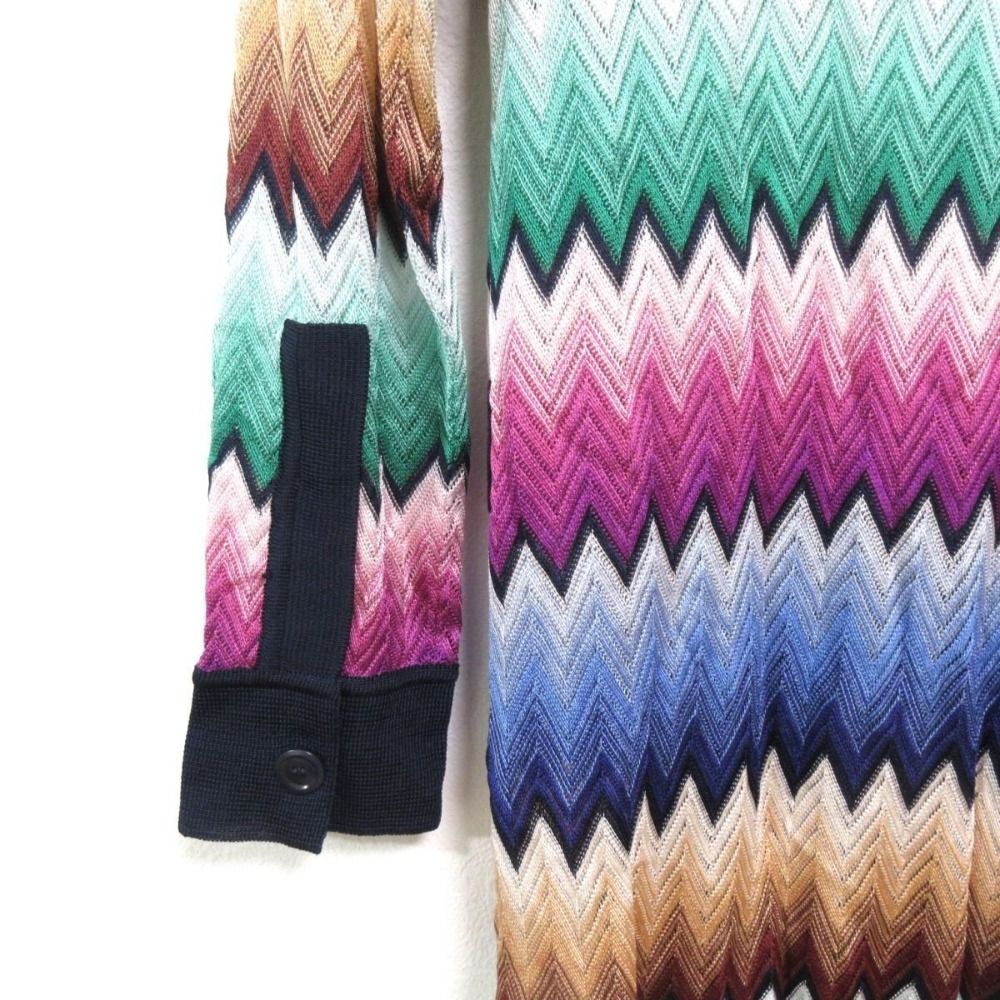 美品 MISSONI ミッソーニ シェブロンストライプ Vネック 長袖
