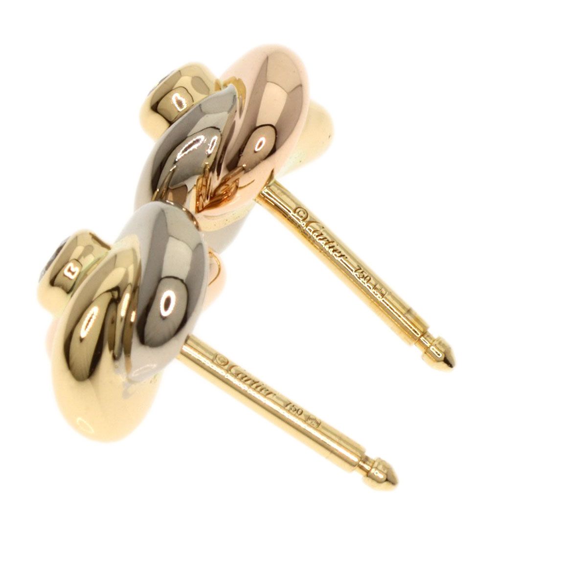 CARTIER カルティエ トリニティ ダイヤモンド ピアス K18YG K18PG  