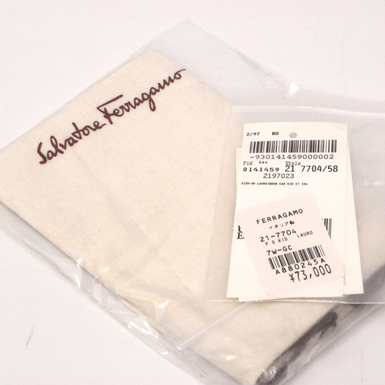 サルヴァトーレ フェラガモ D21 7704 LAURO/BRON CAM KID ST ISA  