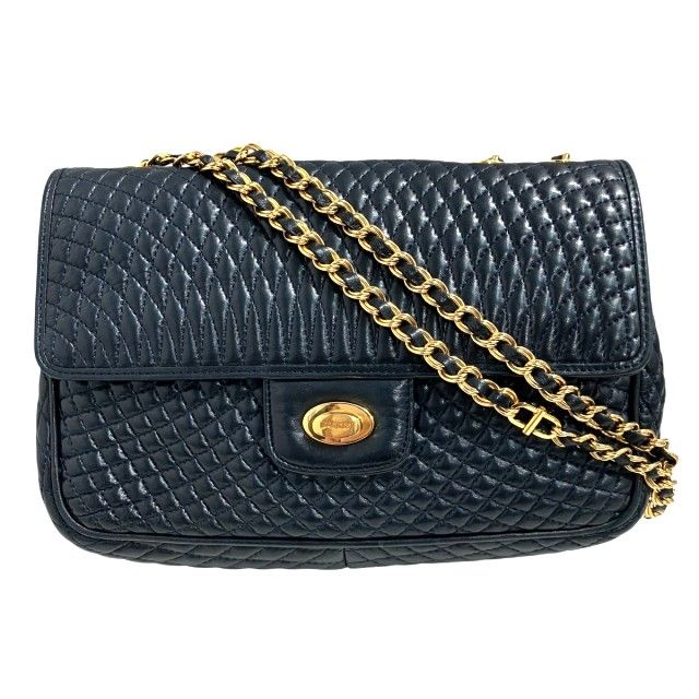 BALLY ショルダーバッグ 2way ターンロック ゴールド金具 レザー