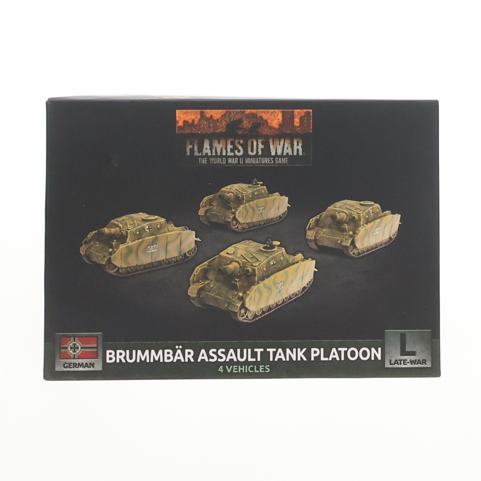 Flames of War(フレイムズ・オブ・ウォー) 1/100 German: Brummbar Assault Tank Platoon(×4) プラモデル Battlefront Miniatures Hobby
