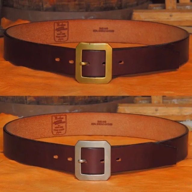 ZODIACベイカー社UKブライドルレザーギャリソンベルト☆ダークブラウン  