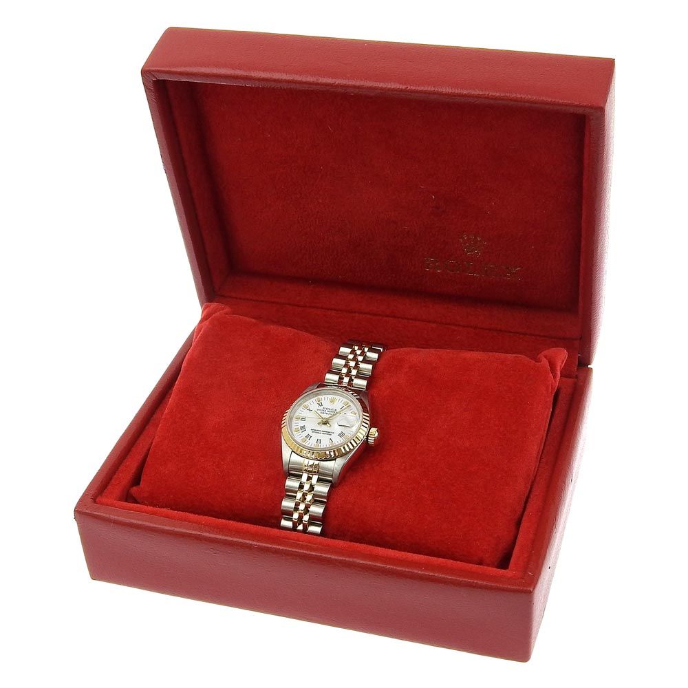 【本物保証】 箱付 新品同様 ロレックス ROLEX デイトジャストコンビ 69173 U番 1998年頃 白文字盤 ローマインデックス SS/K18YG 2023/10OH 本物保証】 箱付 新品同様 ロレックス ROLEX デイトジャストコンビ