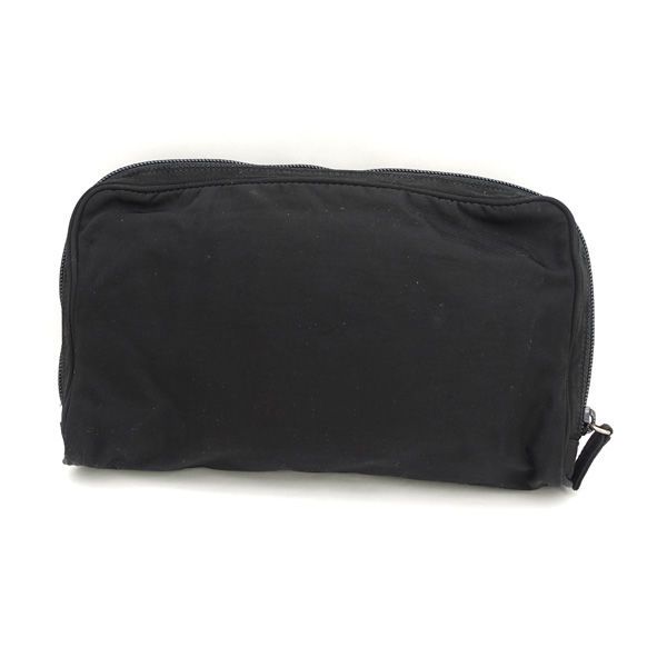 PRADA / プラダ □ポーチ 小物入れ ナイロン ブラック ブランド【中古  