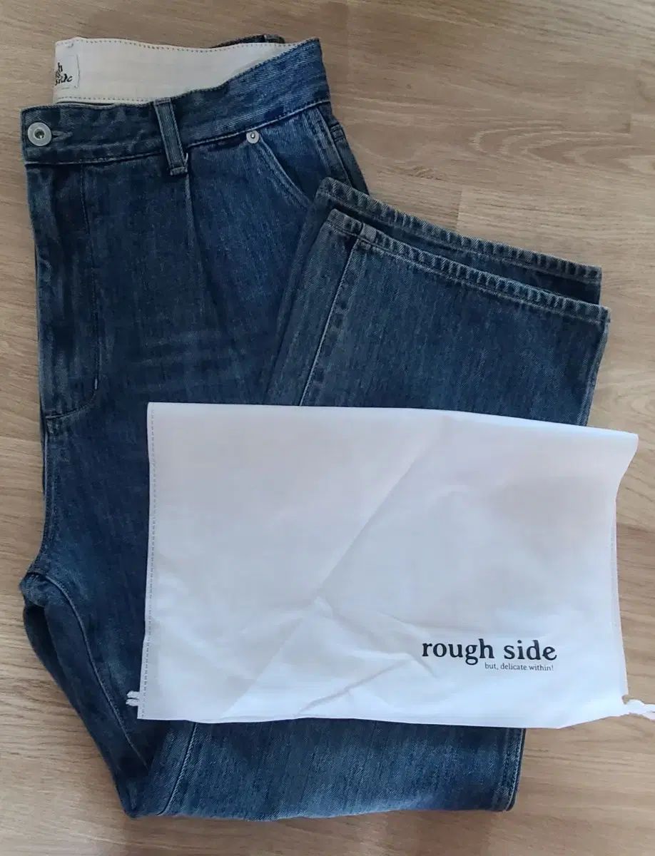 【雷市場（ポンジャン）商品韓国直送】（ 3 ） 24ss ROUGH SIDE ドレープ デニム ライトブルー