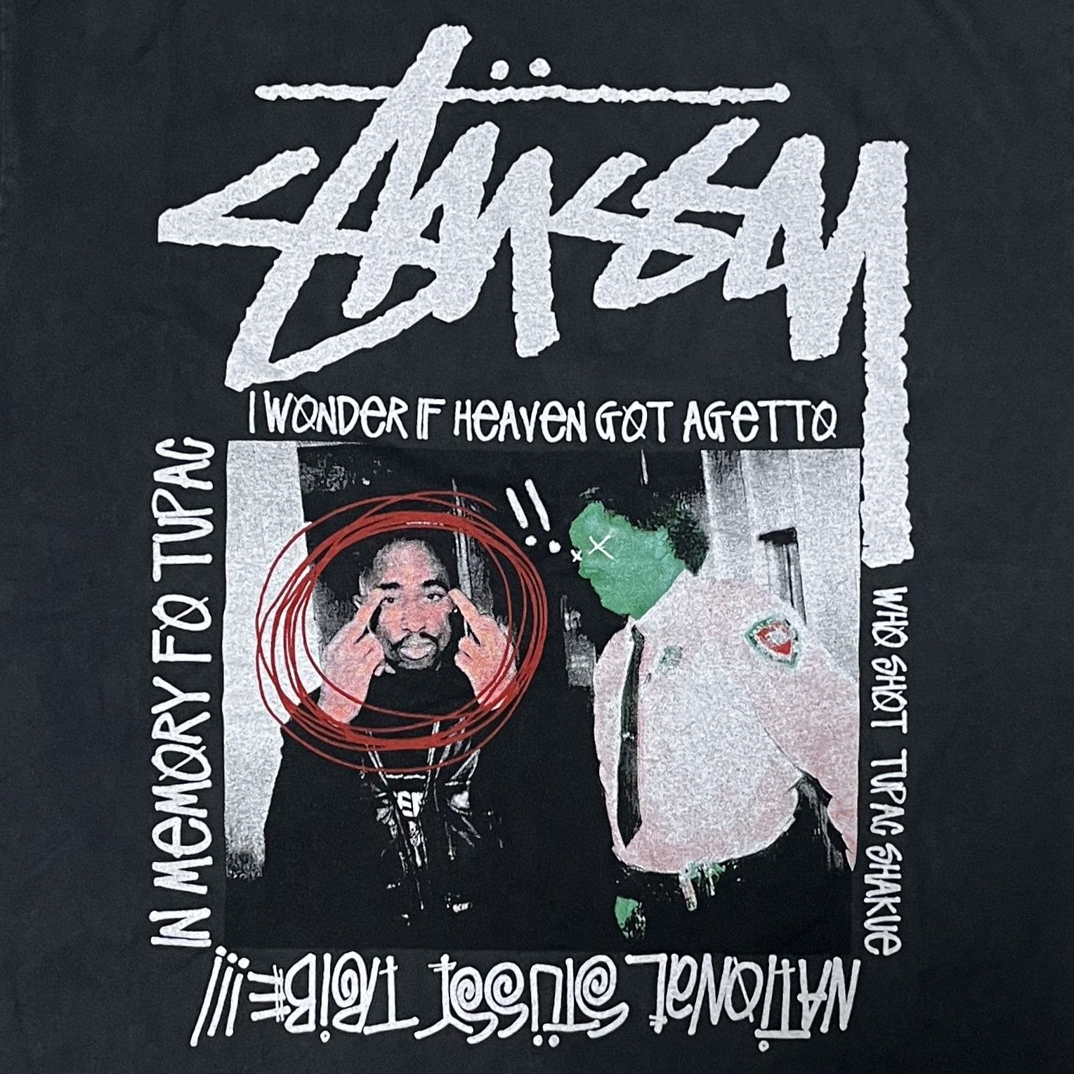 Stussy 2Pac Who shot Tupac shakue Lサイズ STUSSY / ステューシー × 2Pac / 2パック Tシャツ - メルカリ