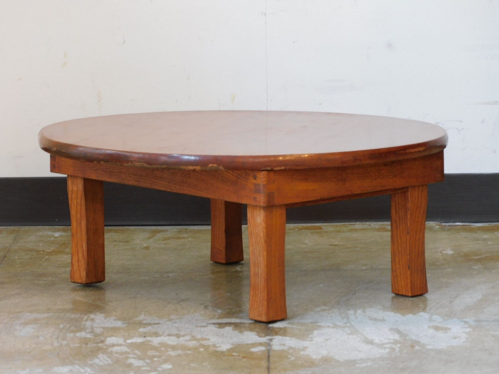 希少レア❀火鉢 卓上 テーブル ちゃぶ台 机 木製 銅板 民芸家具 五徳