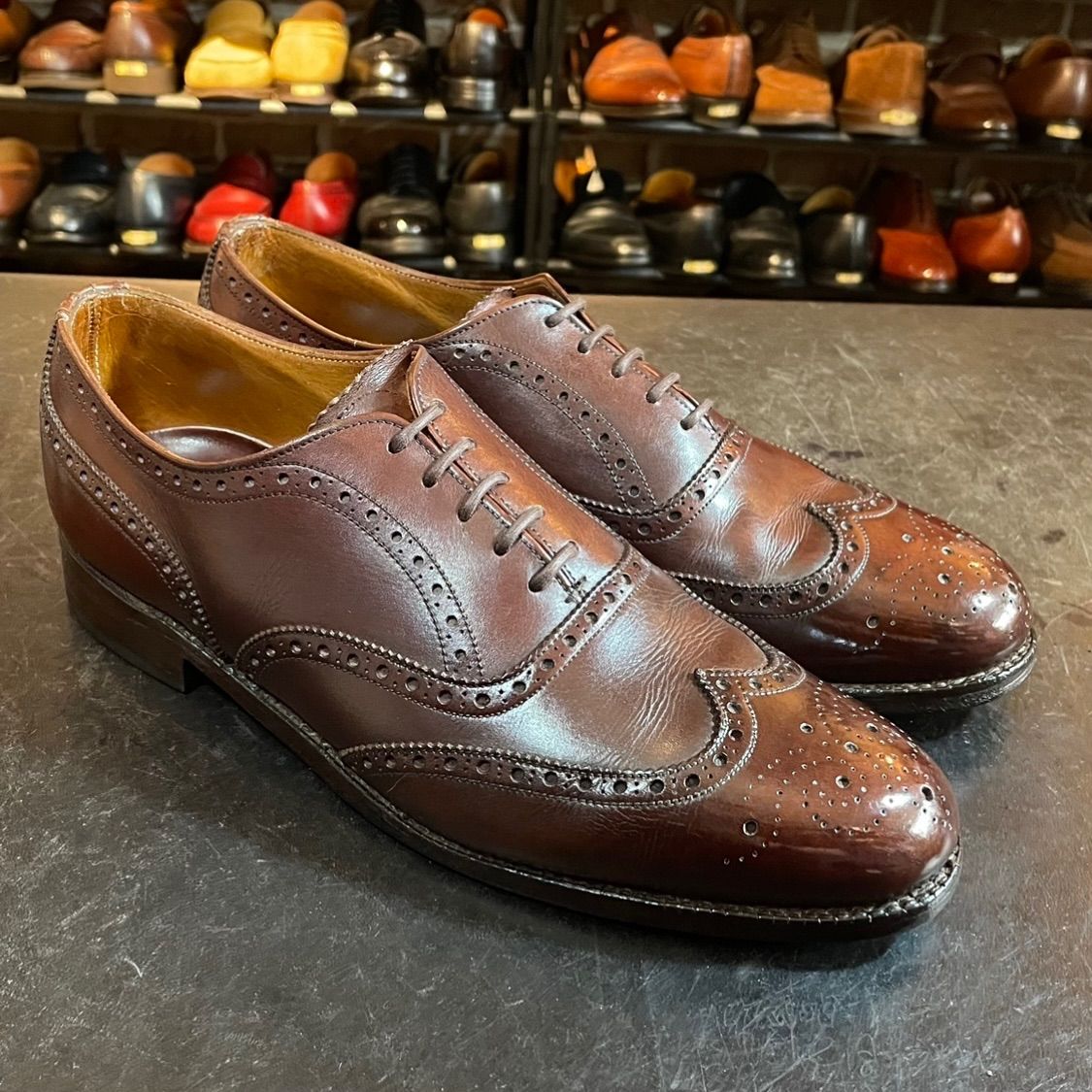 チーニー（Joseph Cheaney）EDINBURGH フルブローグシューズ - 靴