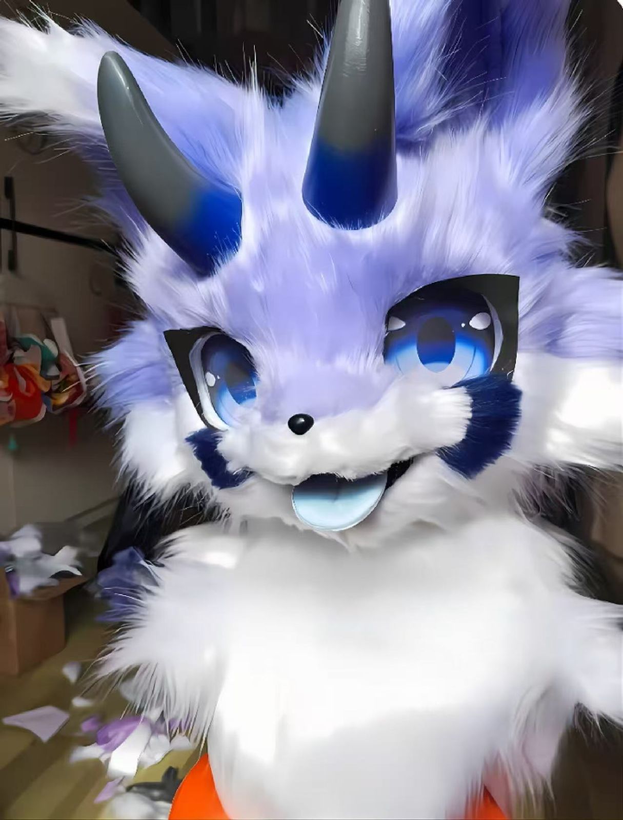 着ぐるみヘッド ドラゴン NO.86 オレンジ色 全頭ヘッド ケモノ マスク