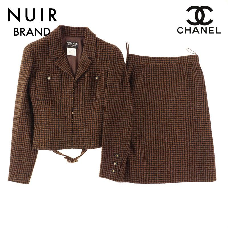 CHANEL シャネル スーツ ココボタン 千鳥柄 ツイード - NUIR BRAND