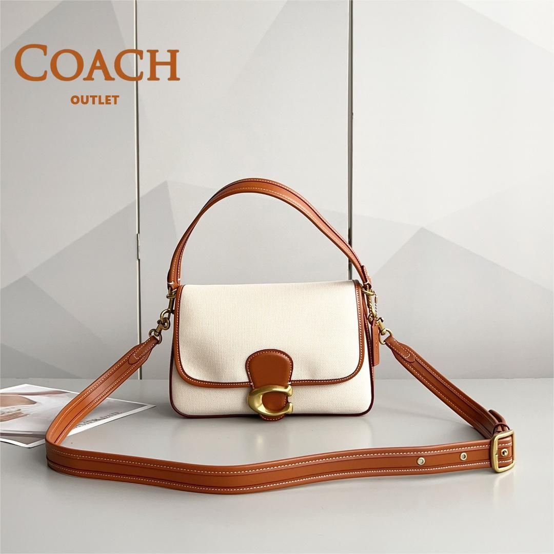 COACH タビーチェーンクラッチ ブラウン レザー 保存袋付き 【公式通販】