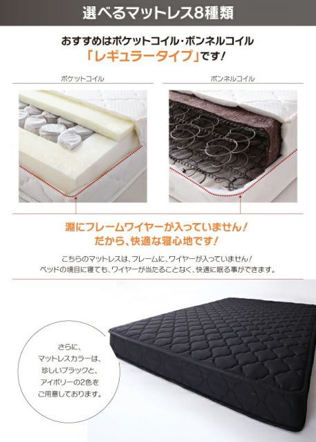 ワイドレザーフロアベッド Serafiina