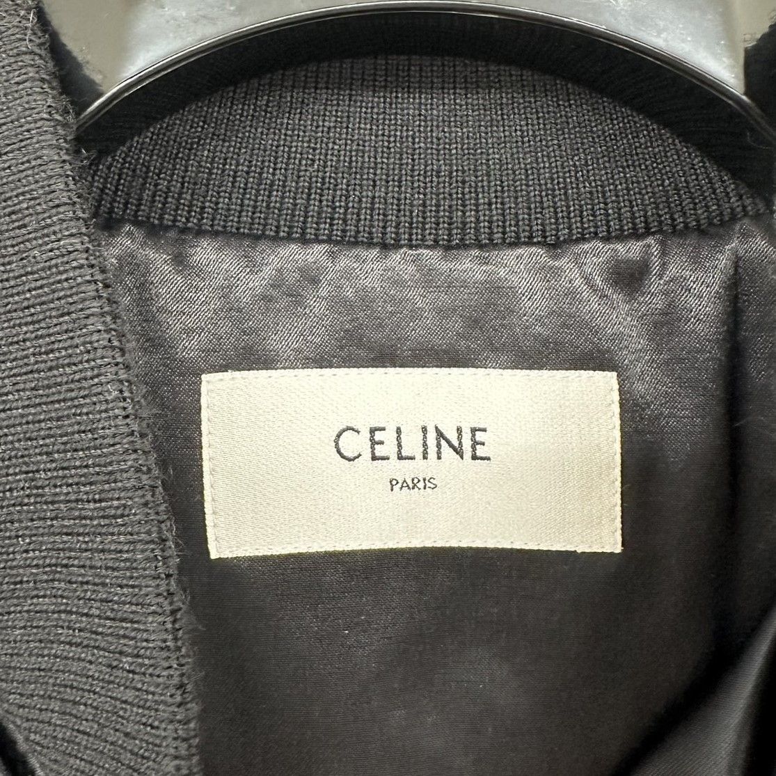 ♪　CELINE セリーヌ 2W750048S BOY DOLL テディジャケット ブラック サイズ46 スタジャン ブルゾン アウター 22AW メンズ