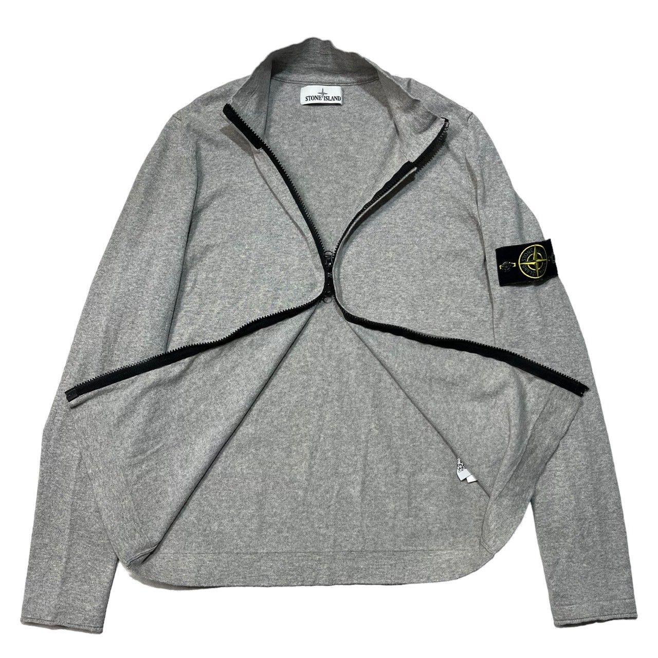 STONE ISLAND(ストーンアイランド) 18SS driver's knit ドライバーズニット ジップアップ ニット カーディガン  17-50612 SIZE M ライトグレー - メルカリ