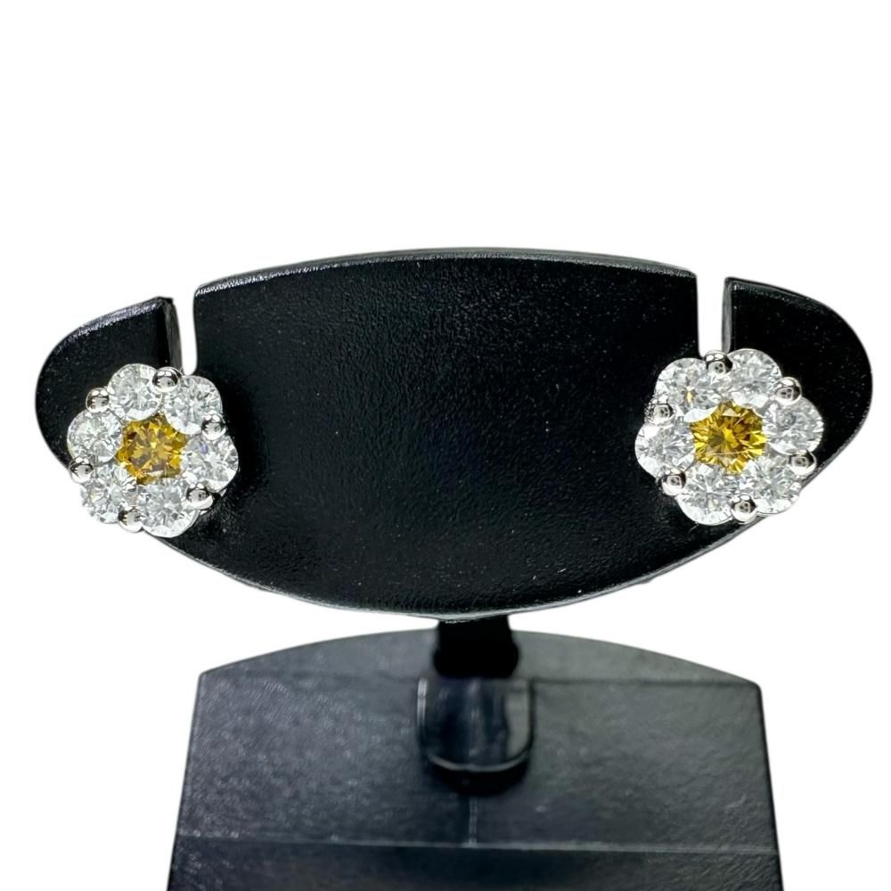 ビビッドイエローダイヤモンド 0.06/0.06ct 取巻きダイヤモンド 0.18 