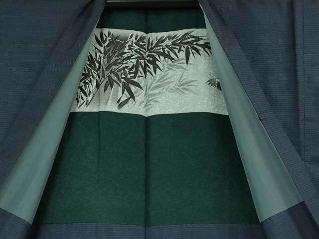 平和屋本店□極上 男性 本場大島紬 アンサンブル 長羽織 100亀甲 総  