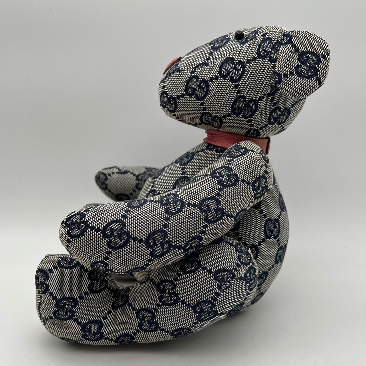 GUCCI グッチ GGキャンバス テディベア クマ ぬいぐるみ ブルー