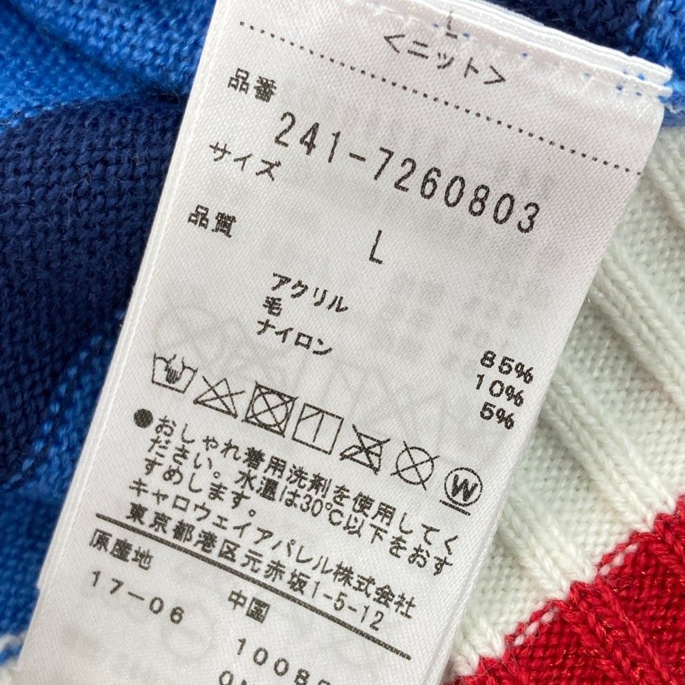 サイズ：L CALLAWAY キャロウェイ ニットセーター フロッキー ボーダー