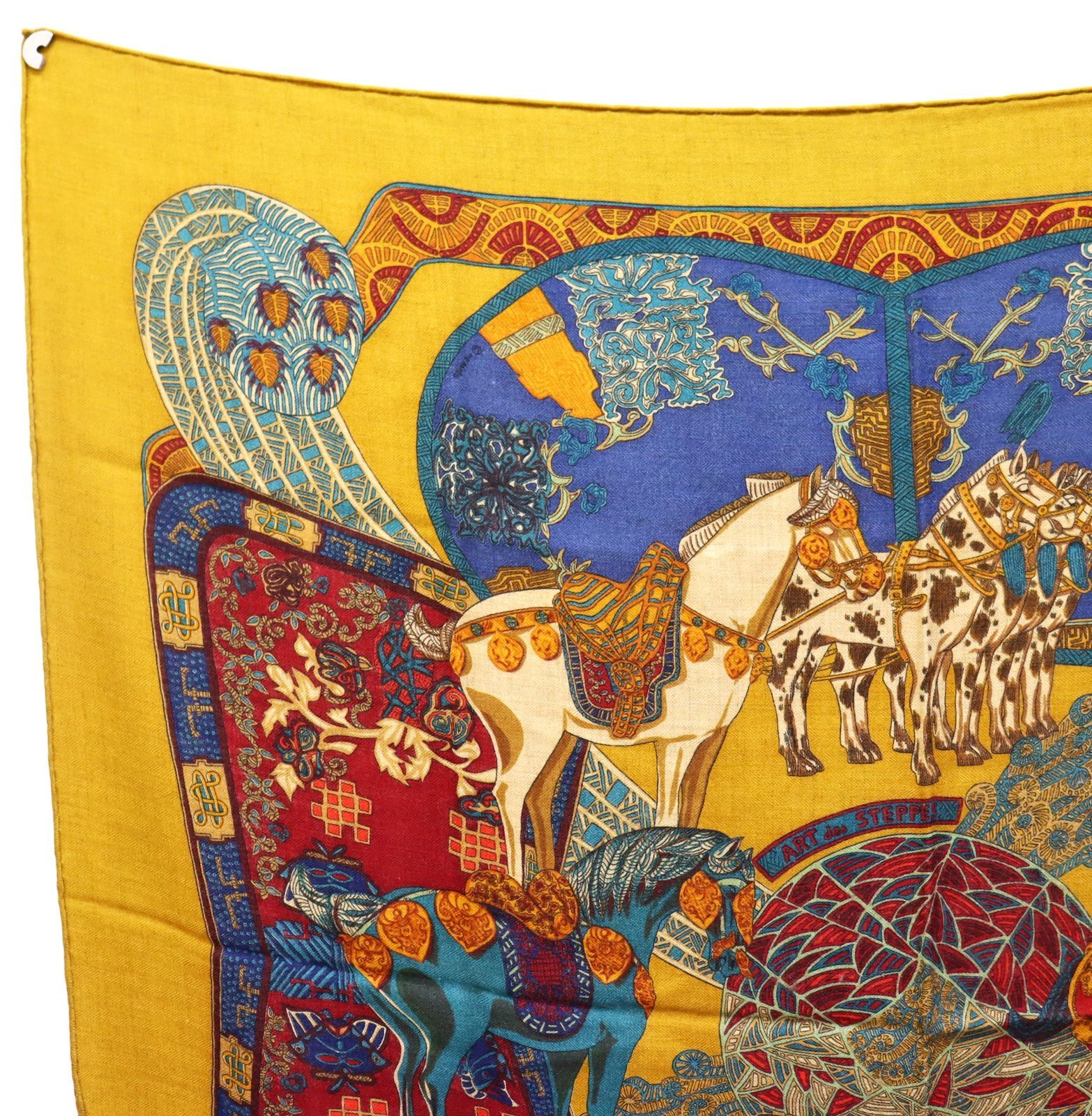 HERMES エルメス スカーフ 90 カレ ART des STEPPES ステップ