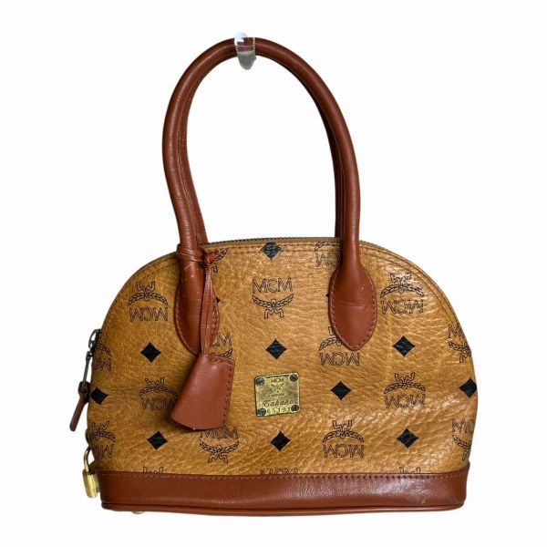 エムシーエム ミニボストン レザー バッグ ハンドバッグ レディース