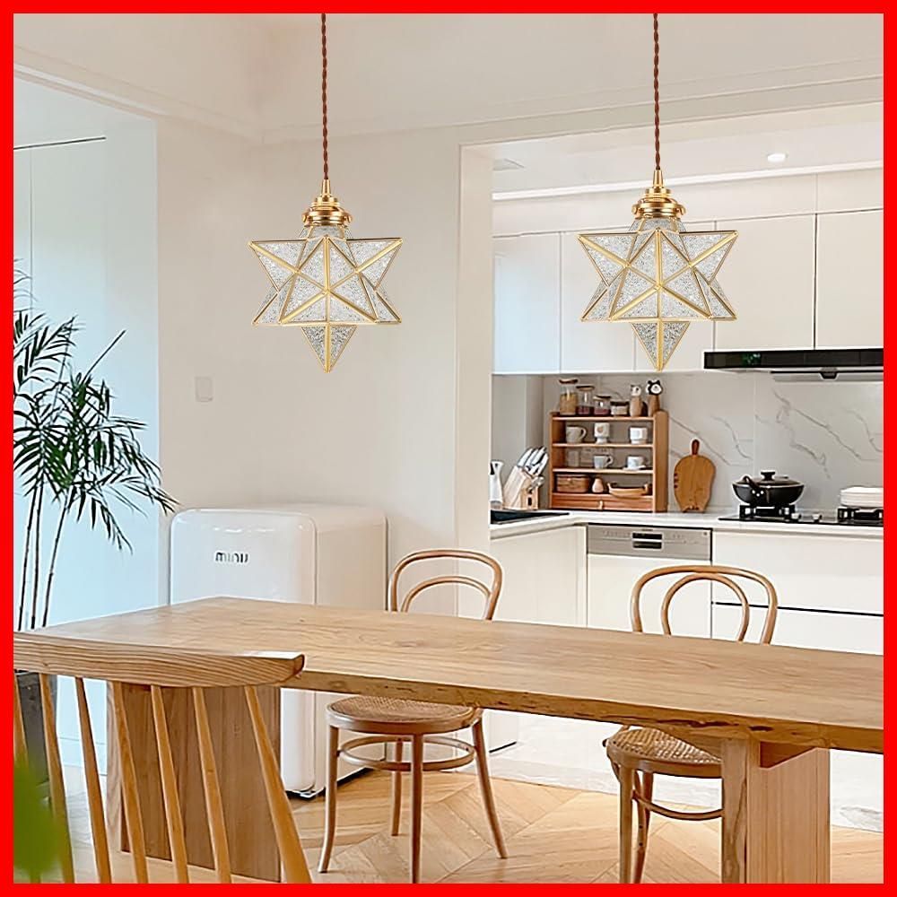 Sukuma Wiki 幻想的に広がる星のシルエット ペンダントライト 1灯 真鍮