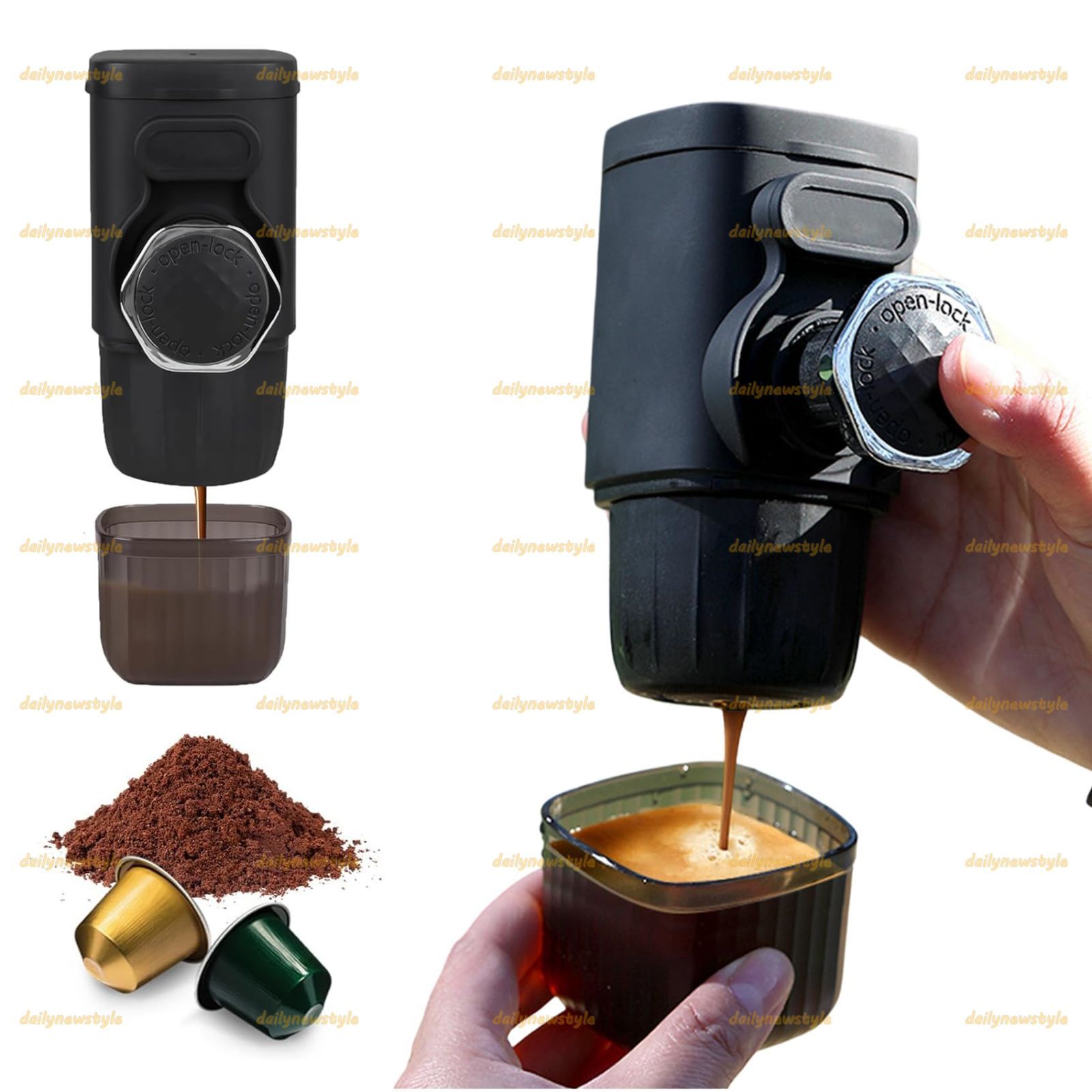 人気推薦◆ポータブルコーヒーメーカー ハンドプレスコーヒー ポータブルハンドプレスーマシン 手動エスプレッソマシン 自宅や旅行 アウトドアに最適な小型エスプレッソ