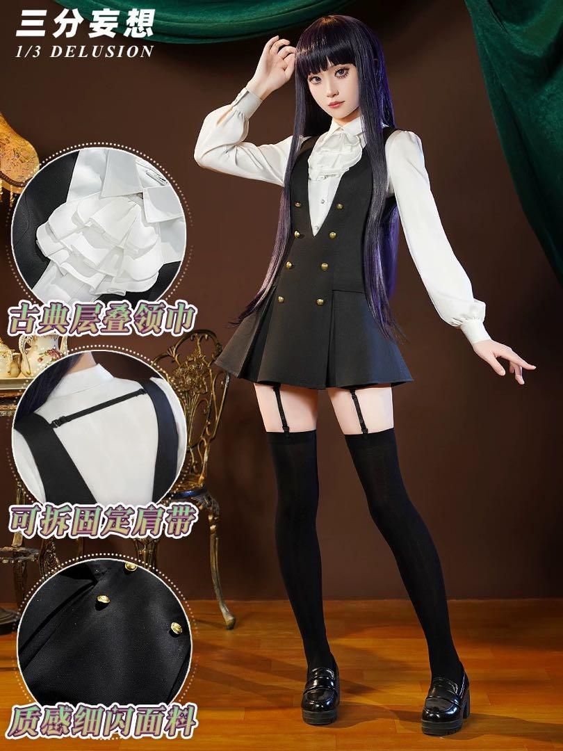 三分妄想 妖狐x僕ss 白鬼院りりちょ コスプレ衣装 ウィッグ 靴追加可