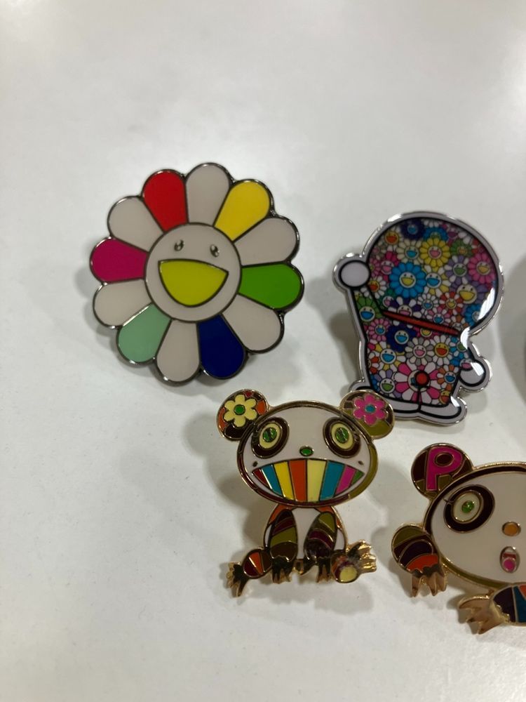 ドラえもん ドラえもん展 村上隆 フラワー 缶バッチ 全6種セット EL6】村上隆 パンダ ドラえもん フラワー ピンバッジ 缶バッジ 5