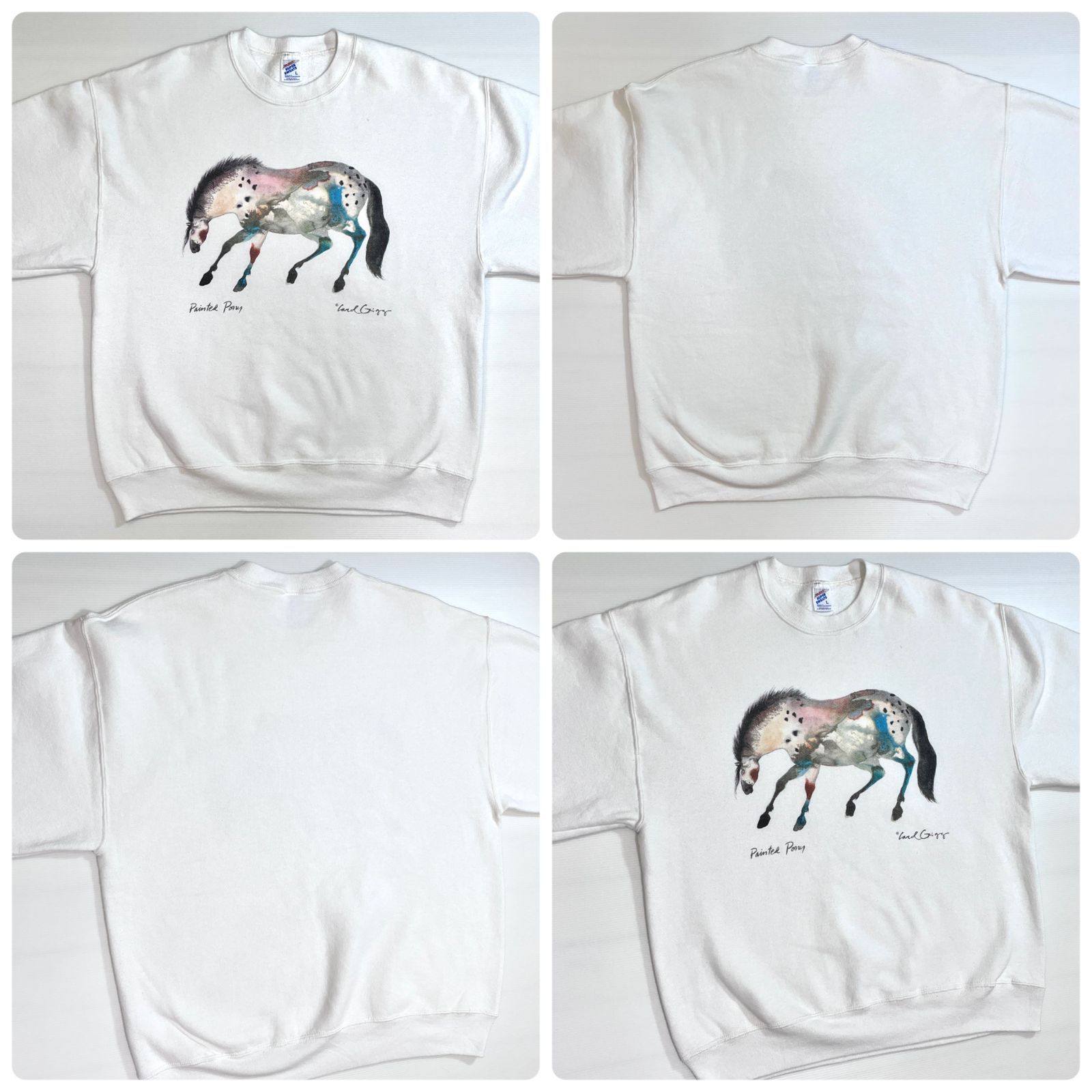 80s-90s USA製 JERZEES SUPER SWEATS ジャージーズ Painted Pony 