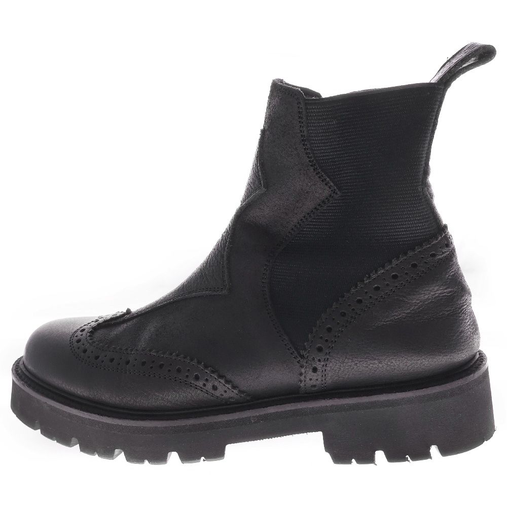 Yohji Yamamoto ヨウジヤマモト レザーサイドゴアブーツ ブラック レディース YV-E06-704