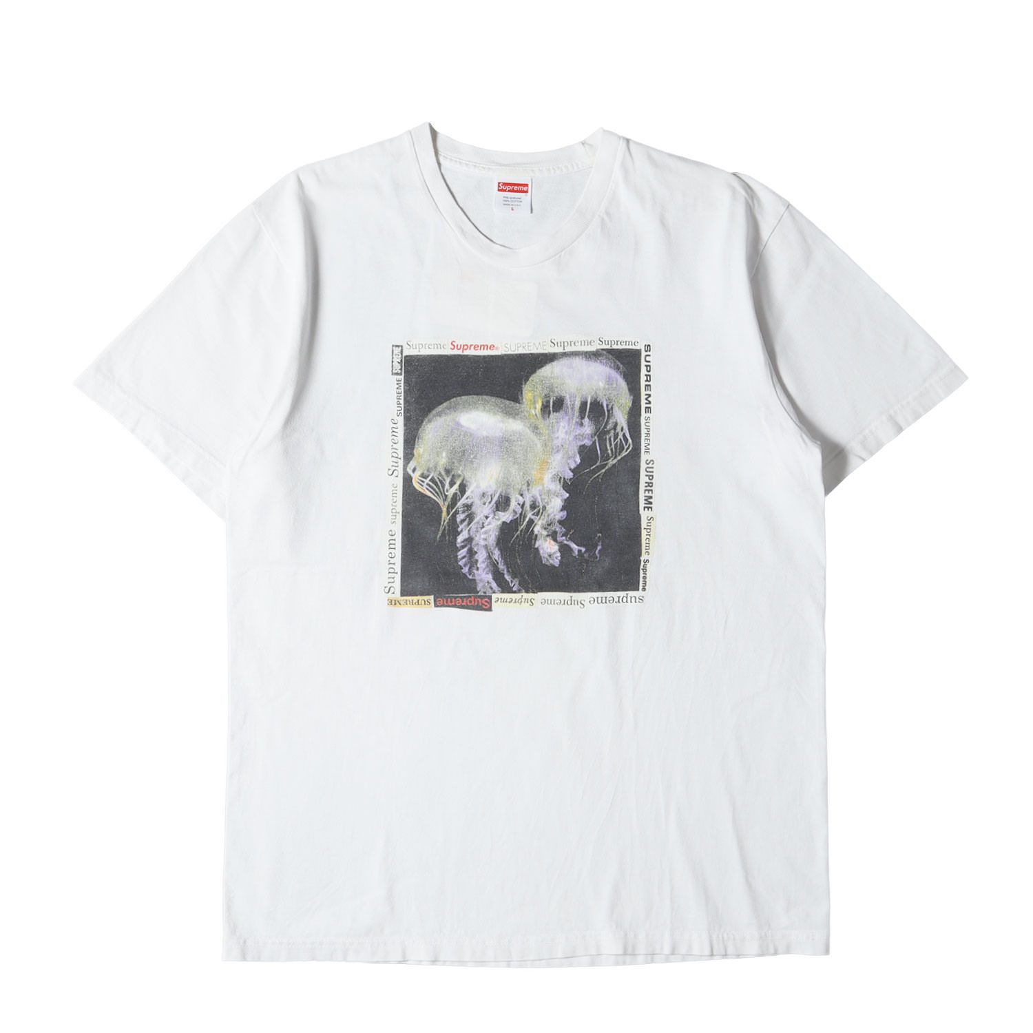 Supreme シュプリーム Tシャツ サイズ:L ジェリーフィッシュ グラフィック ロゴ クルーネック Tシャツ Jellyfish Tee ホワイト 白 トップス カットソー 半袖【メンズ】