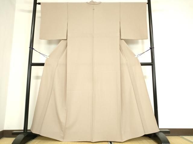 平和屋着物 洗える最 着物 英 はなぶさ謹製 色無地 単衣 胡桃染色 DAAX3008az