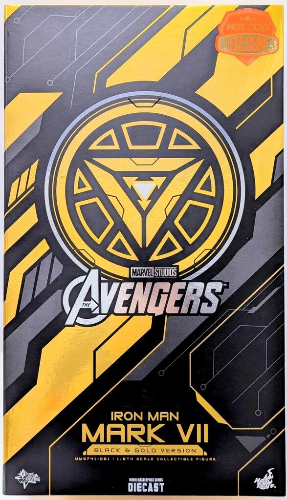 HOTTOYS MOVIE MASTERPIECE DIECAST IRON MAN MARK VII / BLACK u0026 GOLD VERSION MMS741-D