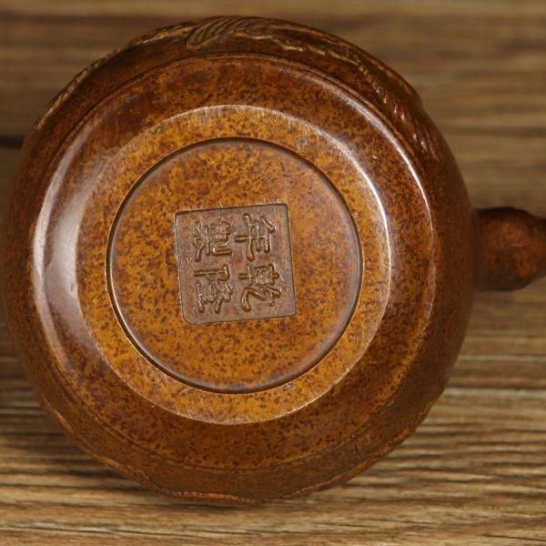 龍鳳呈祥ティーポット　銅雕ティーポット 金属工芸品 龍酒壺 鳳凰 O1CN01yte3me2KsLs12JVdY_!!