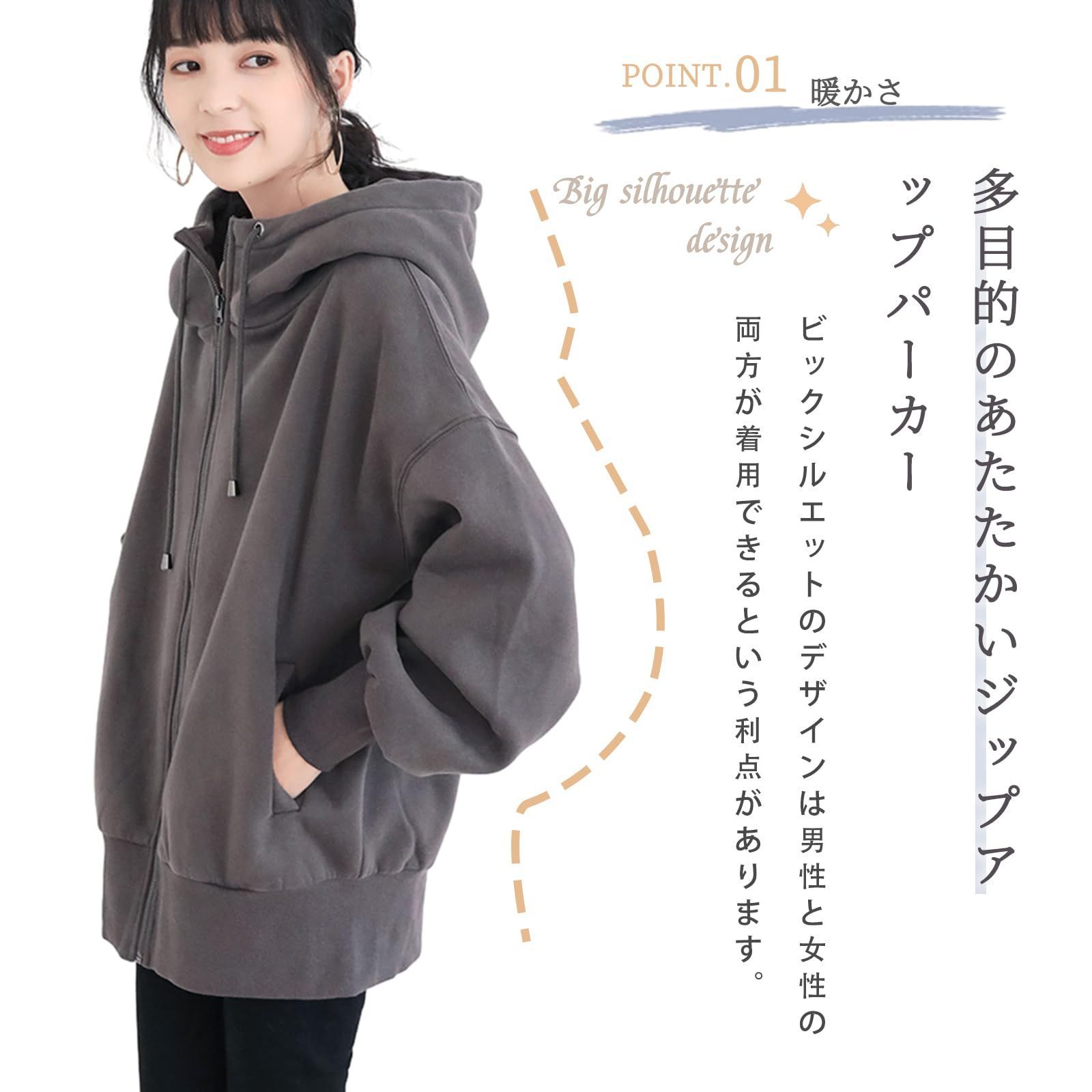 女性のための無地のストレートコート 新しい冬の服 カジュアルなパーカー フード付きコート 綿100％ カジュアル キレイめ アウター 羽織