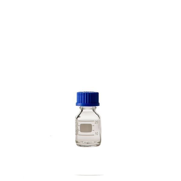 ねじ口びん（メジュームびん） 青キャップ付 25mL 017200-25A