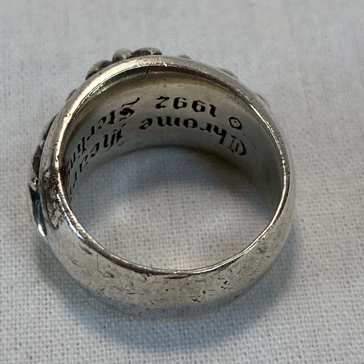 希少・美品】CHROME/HEARTS/フローラルクロスリング/1992年製/18号