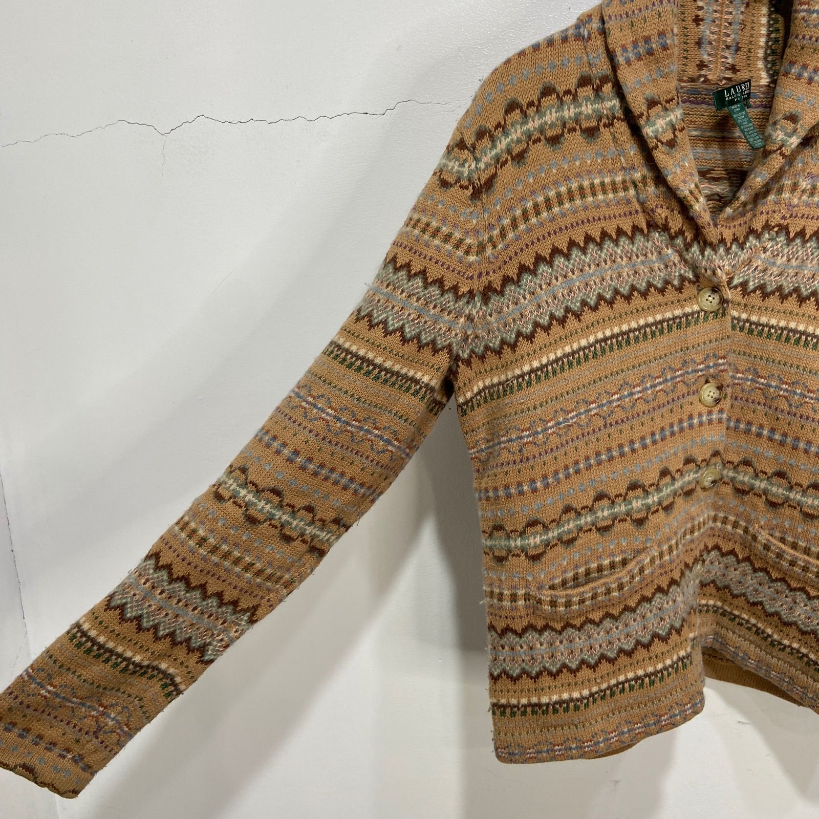 ラルフローレン ショールカラー フェアアイル カーディガン