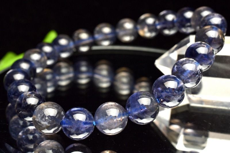 1点物】透過性◇多色抜群！ アイオライト 8mm ブレスレット