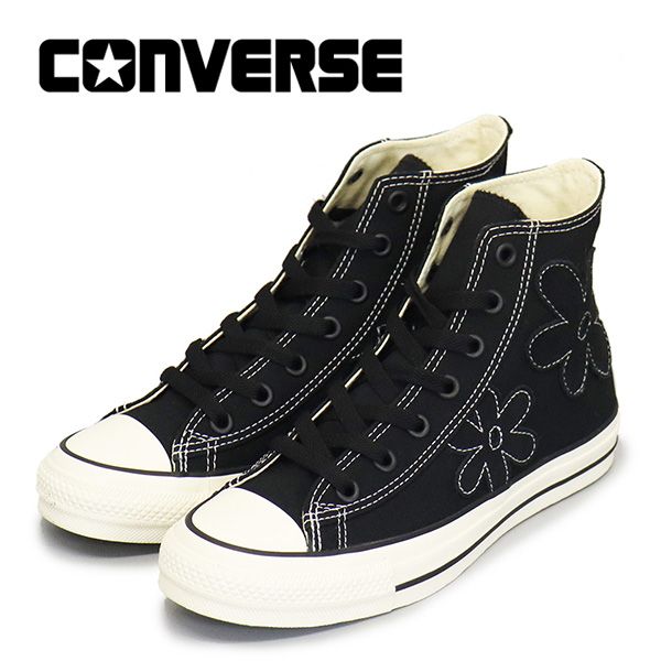 CONVERSE (コンバース) 31313860 オールスター R スエードフラワー HI ブラック CV112 US8.5-27.0cm