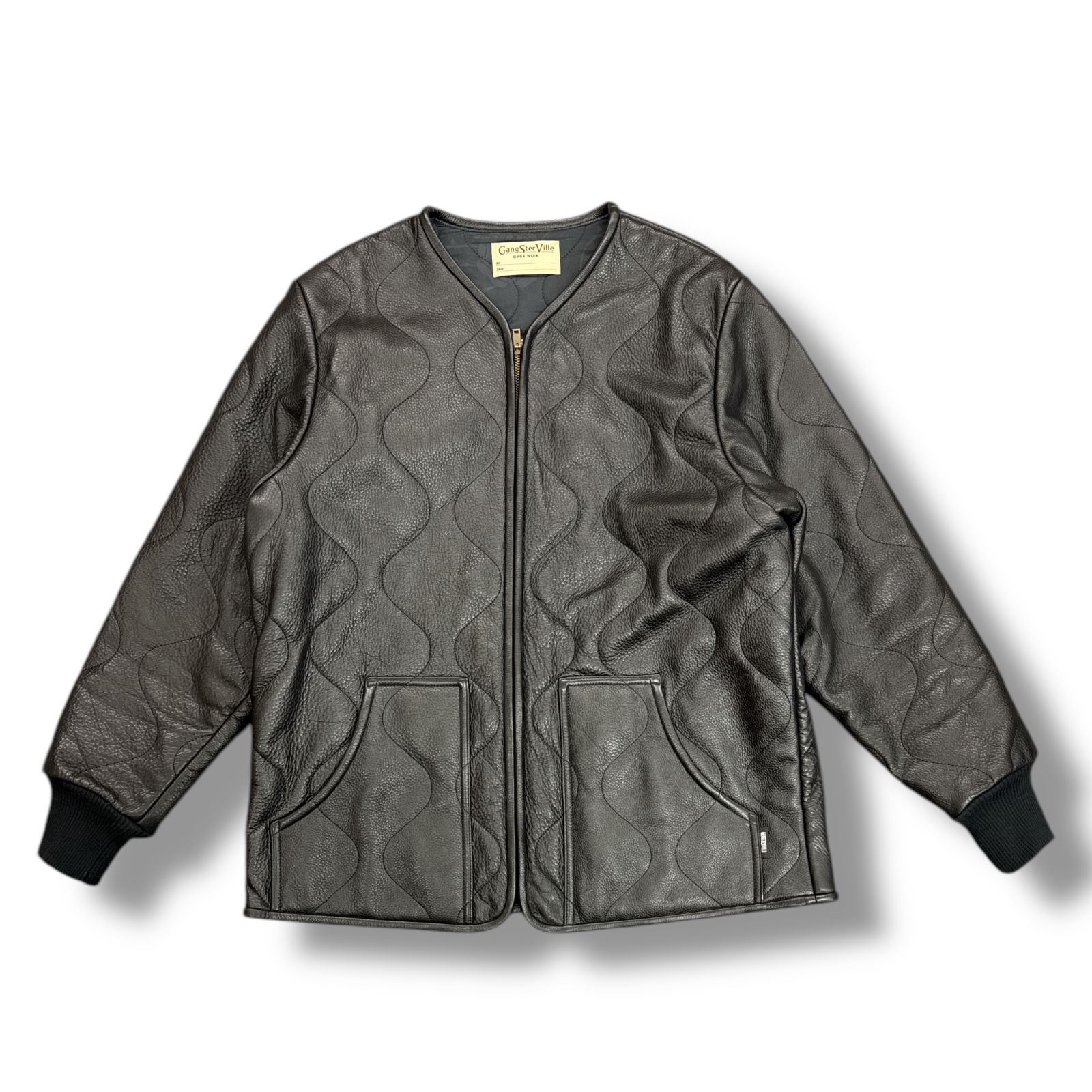 参考上代140800円 GANGSTERVILLE 24AW LOCOS - LEATHER QUILTING 