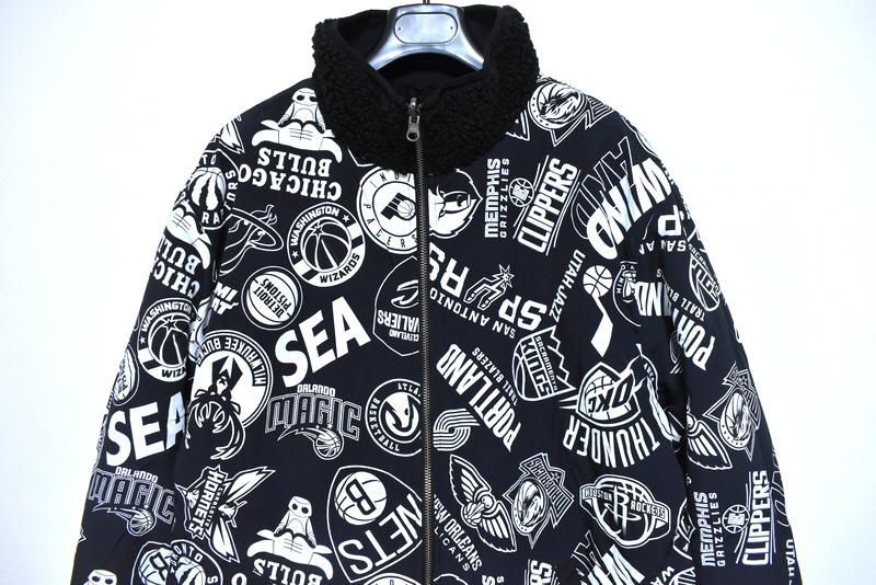 新品 WIND AND SEA × NBA リバーシブル ボア フリースジャケット L WDS
