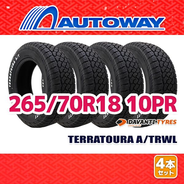 AUTOWAY 265 70R18 サマータイヤ DAVANTI TERRATOURA A T.RWL 18インチ 4本セット 夏タイヤ オートウェイ