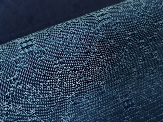 平和屋本店□超希少 日本工芸会正会員 秋山眞和 綾の手紬 手織 本藍染  