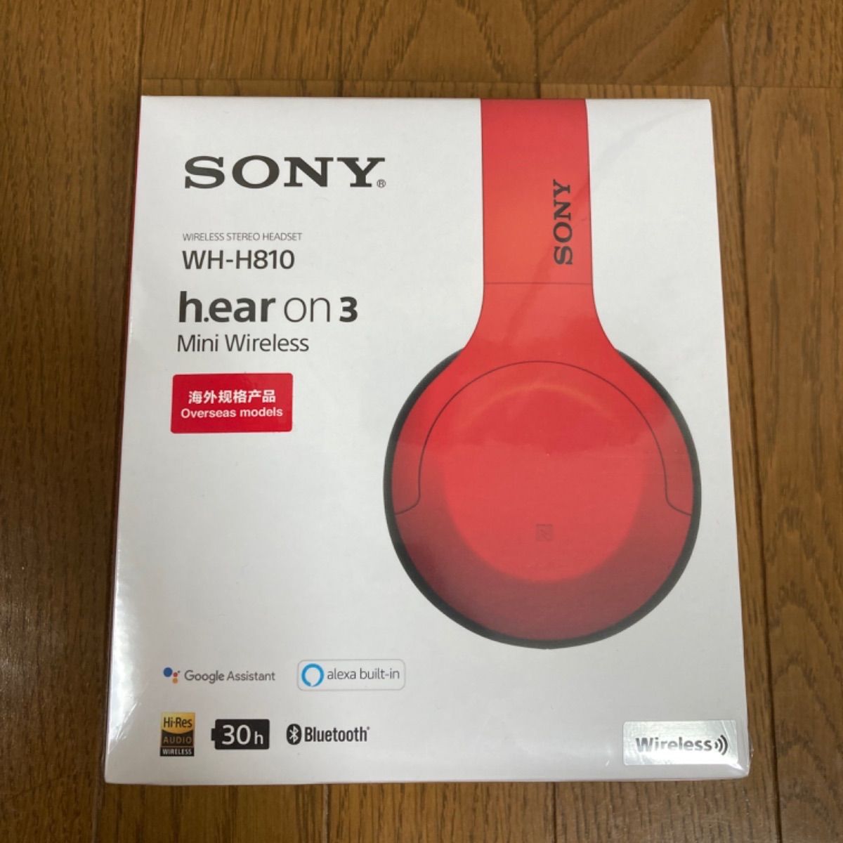 SONYワイヤレスステレオヘッドセット レッド WH-H810 RM【１台限定